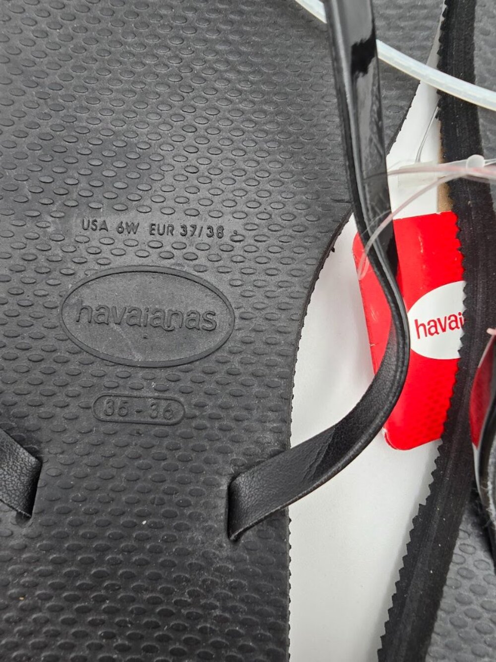 Havaianas You Metallic flip-flop sandals in Black Size 6 - Picture 3 of 8
